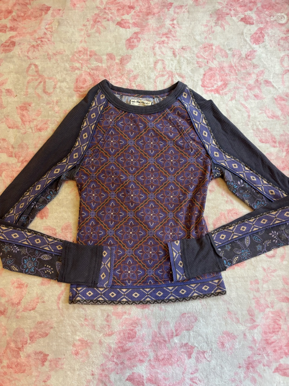 Free People We The Free Geo bliss waffle tee
